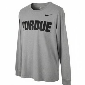 Nike Gray Long Sleeve Purdue Shirt